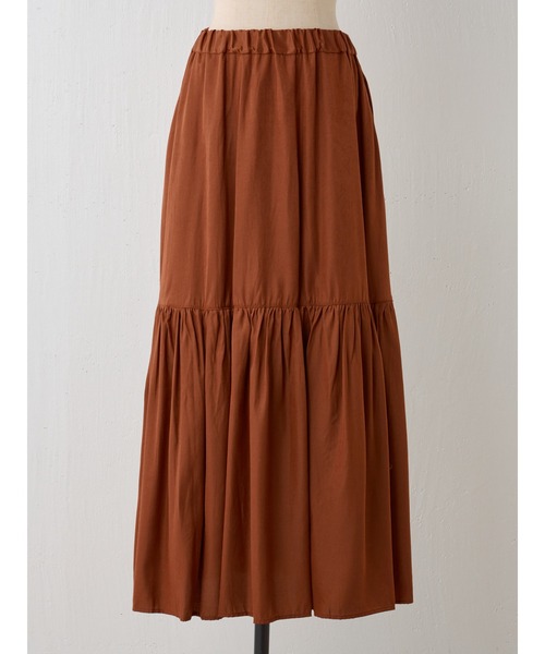 BEARDSLEY（ビアズリー）の「《FRIPIER/フリピエ》ギャザースカート：裏地付き（スカート・レディース・イエロー/ブラウン/ブラック・FREE）」の7枚目の写真