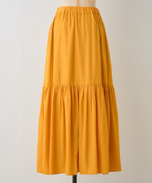 BEARDSLEY（ビアズリー）の「《FRIPIER/フリピエ》ギャザースカート：裏地付き（スカート・レディース・イエロー/ブラウン/ブラック・FREE）」の21枚目の写真