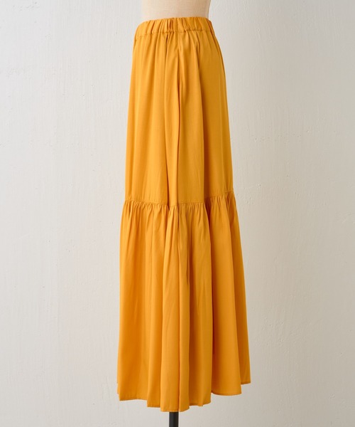 BEARDSLEY（ビアズリー）の「《FRIPIER/フリピエ》ギャザースカート：裏地付き（スカート・レディース・イエロー/ブラウン/ブラック・FREE）」の22枚目の写真