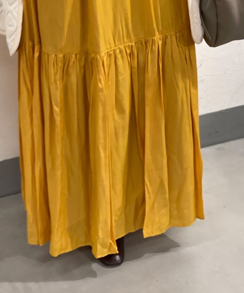 BEARDSLEY（ビアズリー）の「《FRIPIER/フリピエ》ギャザースカート：裏地付き（スカート・レディース・イエロー/ブラウン/ブラック・FREE）」の14枚目の写真