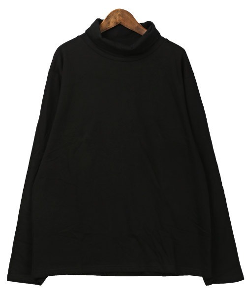 LUXSTYLE(ラグスタイル)の「裏起毛タートルネックロンT(Tシャツ/カットソー・メンズ・ブラック/杢グレー/ホワイト・M/L/XL)」の9枚目の写真