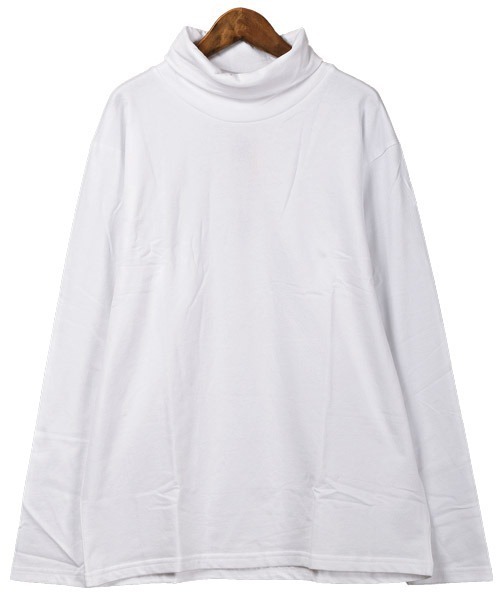 LUXSTYLE(ラグスタイル)の「裏起毛タートルネックロンT(Tシャツ/カットソー・メンズ・ブラック/杢グレー/ホワイト・M/L/XL)」の10枚目の写真