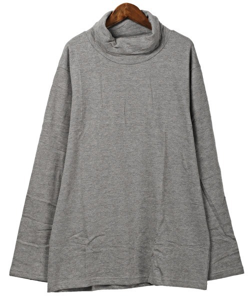 LUXSTYLE(ラグスタイル)の「裏起毛タートルネックロンT(Tシャツ/カットソー・メンズ・ブラック/杢グレー/ホワイト・M/L/XL)」の11枚目の写真