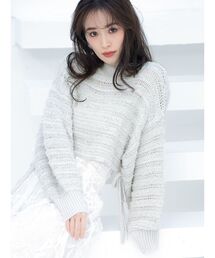 MERCURYDUO | テープヤーン透かし編みモモンガニット(ニット/セーター)