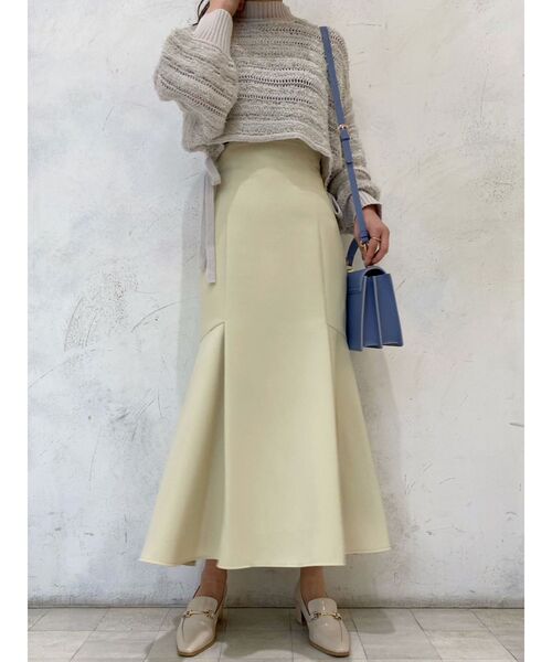 MERCURYDUO（マーキュリーデュオ）の「テープヤーン透かし編みモモンガニット（ニット/セーター・レディース・ライトグレー/ベージュ・FREE）」の19枚目の写真