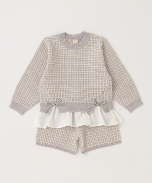 petit main（プティマイン）の「【リンク】ツィード柄ニットセットアップ(キッズ)（セットアップ・キッズ・ラベンダー/ブラック・M/S/L）」の18枚目の写真