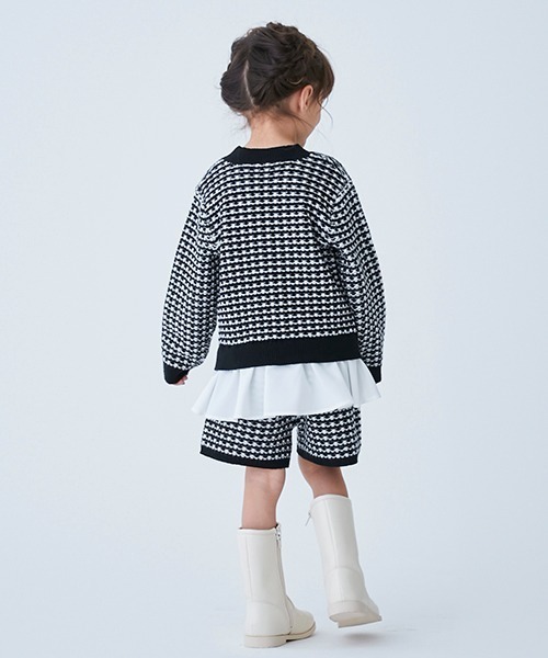 petit main（プティマイン）の「【リンク】ツィード柄ニットセットアップ(キッズ)（セットアップ・キッズ・ラベンダー/ブラック・M/S/L）」の17枚目の写真