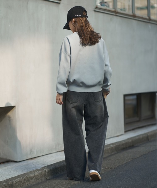 COLONY 2139（コロニートゥーワンスリーナイン）の「ワイドデニム（デニムパンツ・レディース・ネイビー/ブラック/ブルー/サックスブルー/ライトグレー/ダークブルー・SMALL/MEDIUM/LARGE）」の13枚目の写真