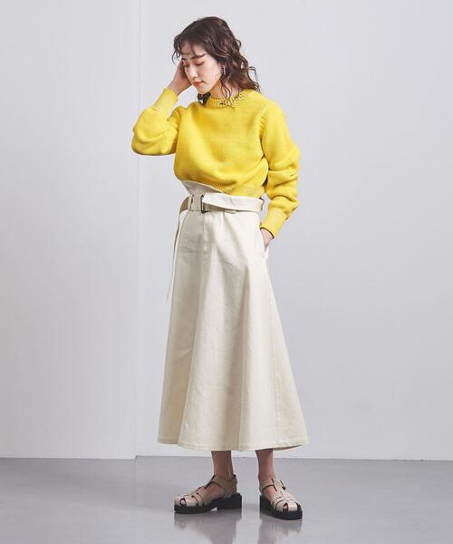 UNITED ARROWS ベルテッドフレアスカート UNITED ARROWS（ユナイテッドアローズ）の「C ベルテッド フレア