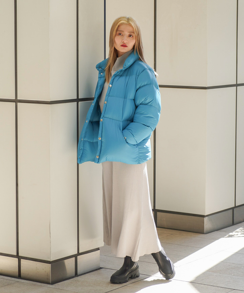 GERRY（ジェリー）の「【GERRY / ジェリー】ビッグ ダウンジャケット（ダウンジャケット/コート・レディース・カーキ/サックスブルー/ブラック/パープル・FREE）」の14枚目の写真