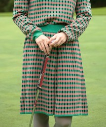 ブロックチェックニットスカート / WOMENS KNIT SKIRT