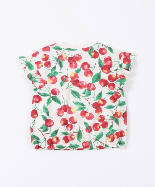 trois lapins kp（トロワラパンケーピー）の「チェリー総柄プリント 半袖Tシャツ(100～150)（Tシャツ/カットソー・キッズ・ワインレッド・100cm/110cm/120cm/130cm/140cm/150cm）」の7枚目の写真