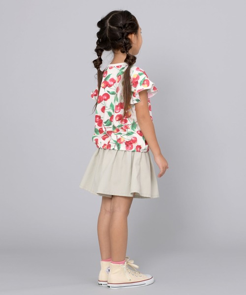 trois lapins kp（トロワラパンケーピー）の「チェリー総柄プリント 半袖Tシャツ(100～150)（Tシャツ/カットソー・キッズ・ワインレッド・100cm/110cm/120cm/130cm/140cm/150cm）」の9枚目の写真