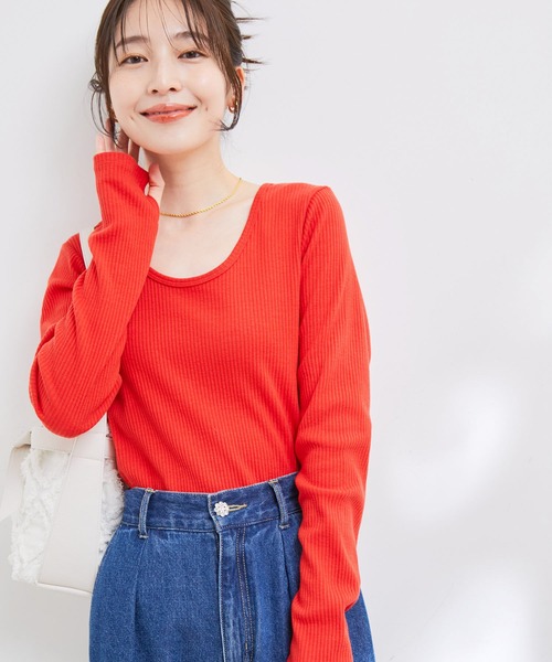 【洗える】【前後2WAY】テレコリブプルオーバー