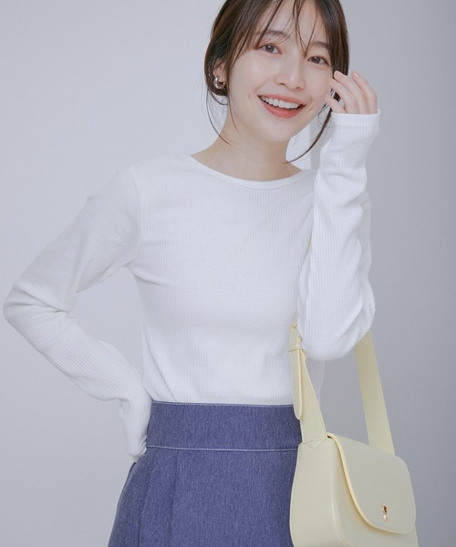 【洗える】【前後2WAY】テレコリブプルオーバー