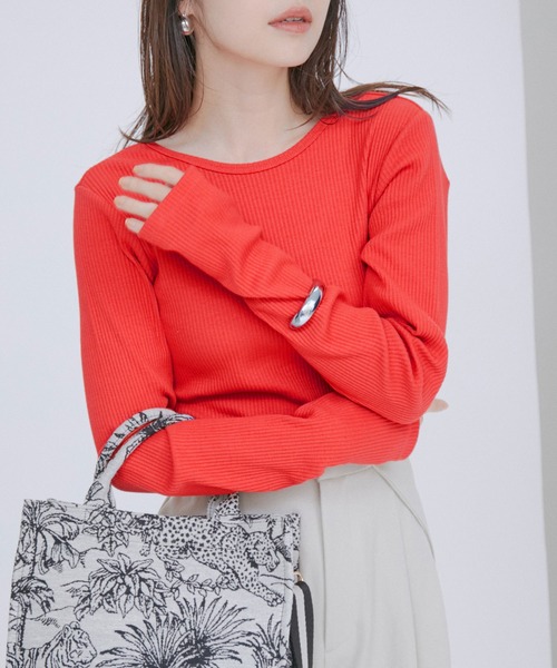 【洗える】【前後2WAY】テレコリブプルオーバー