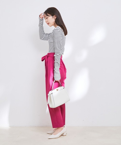 VIS（ビス）の「【洗える】【前後2WAY】テレコリブプルオーバー（Tシャツ/カットソー・レディース・ホワイト系その他/レッド系その他/ホワイト/ブラック・FREE）」の15枚目の写真