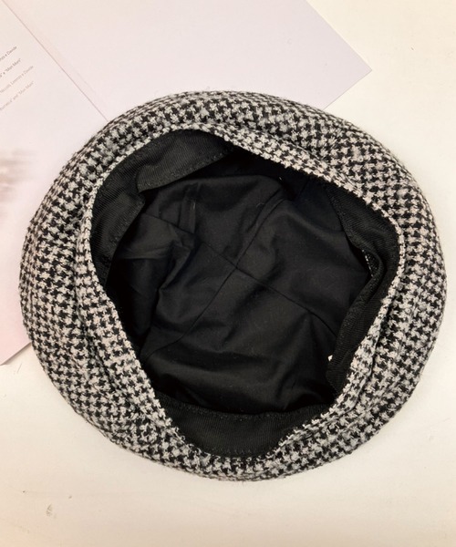 SPIGA（スピーガ）の「グレンチェックベレー帽（ハンチング/ベレー帽・レディース・ブラウン/グレー・FREE）」の6枚目の写真