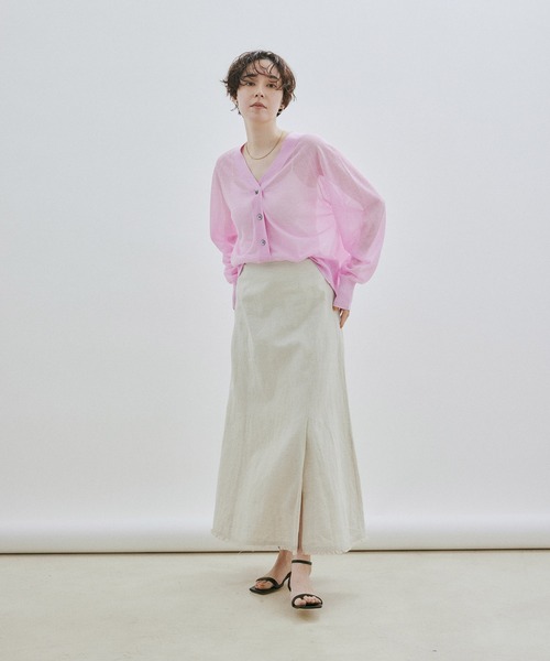 SALON adam et ropé サロンアダムエロペ シルクリネンスカート SALON adam et rope'｜シルクリネンフレアースカート | Rakuten