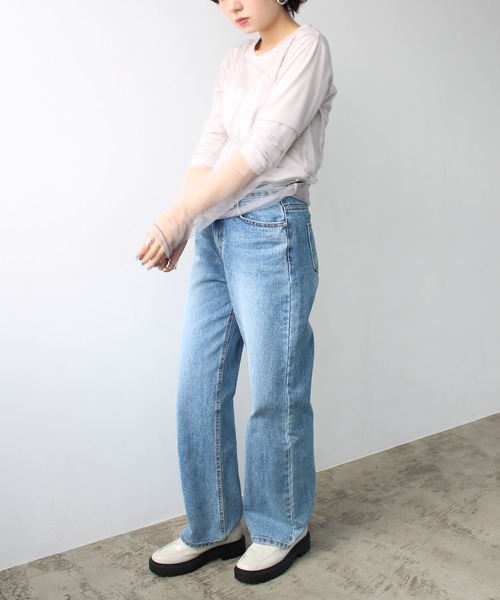 GeeRA(ジーラ)の「シアーレイヤード風カットソー(Tシャツ/カットソー・レディース・ブラック/アイボリー/サンドグレー・MEDIUM/LARGE)」の16枚目の写真