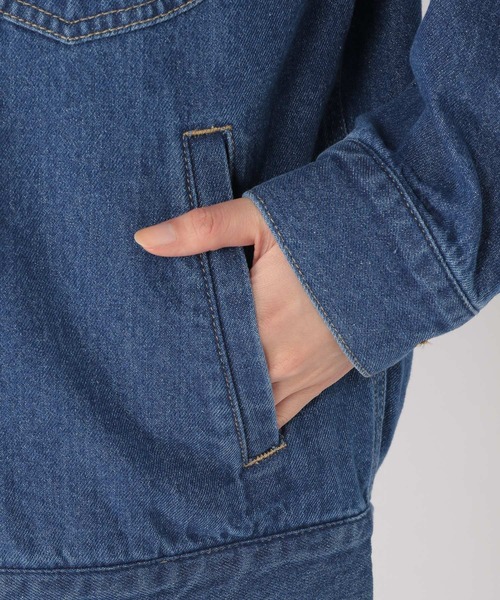 studio CLIP（スタディオクリップ）の「ノーカラーGジャン（デニムジャケット・レディース・アイボリー/ブルー・FREE）」の16枚目の写真