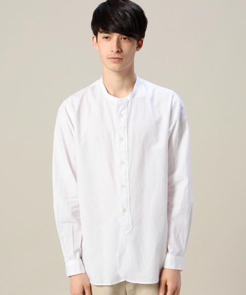 MHL.（エムエイチエル）の「＜MHL.xBY＞ 11 BAND/C SHT/シャツ（シャツ/ブラウス・メンズ・ネイビー/ホワイト・LARGE/SMALL/MEDIUM）」の4枚目の写真