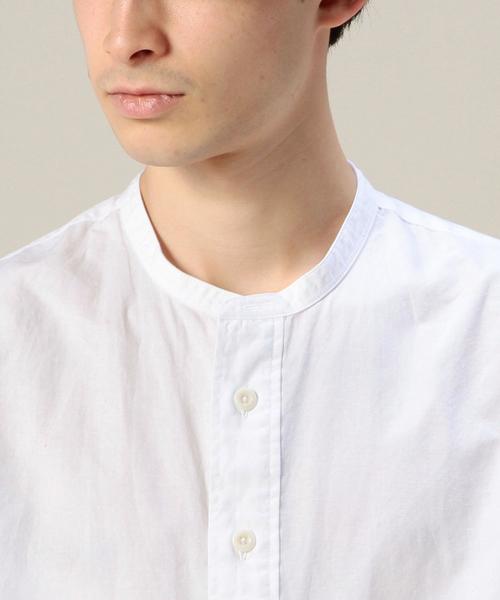 MHL.（エムエイチエル）の「＜MHL.xBY＞ 11 BAND/C SHT/シャツ（シャツ/ブラウス・メンズ・ネイビー/ホワイト・LARGE/SMALL/MEDIUM）」の7枚目の写真