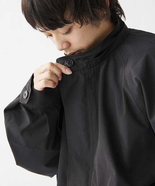 JOURNAL STANDARD relume（ジャーナルスタンダード　レリューム）の「CALIFORNIA フーデッド ショートモッズコートブルゾン（モッズコート・メンズ・ブラック/サックスブルー/アイボリー・MEDIUM/LARGE）」の12枚目の写真