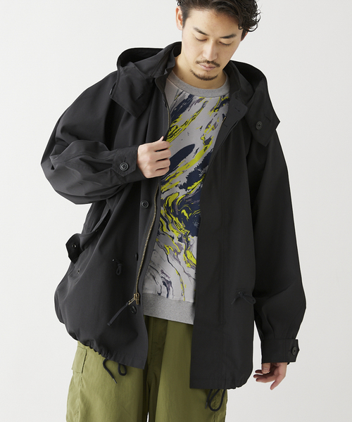 JOURNAL STANDARD relume（ジャーナルスタンダード　レリューム）の「CALIFORNIA フーデッド ショートモッズコートブルゾン（モッズコート・メンズ・ブラック/サックスブルー/アイボリー・MEDIUM/LARGE）」の14枚目の写真