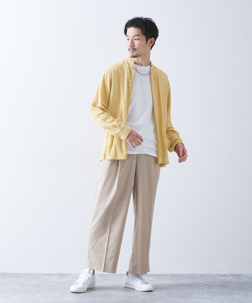 417 EDIFICE(フォーワンセブンエディフィス)の「モールレーススクエアシャツ(シャツ/ブラウス・メンズ・ホワイト/ネイビー/イエロー・MEDIUM/LARGE)」の6枚目の写真