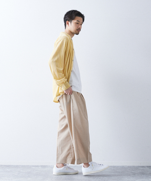 417 EDIFICE(フォーワンセブンエディフィス)の「モールレーススクエアシャツ(シャツ/ブラウス・メンズ・ホワイト/ネイビー/イエロー・MEDIUM/LARGE)」の8枚目の写真