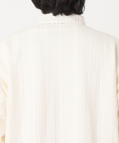 417 EDIFICE(フォーワンセブンエディフィス)の「モールレーススクエアシャツ(シャツ/ブラウス・メンズ・ホワイト/ネイビー/イエロー・MEDIUM/LARGE)」の18枚目の写真