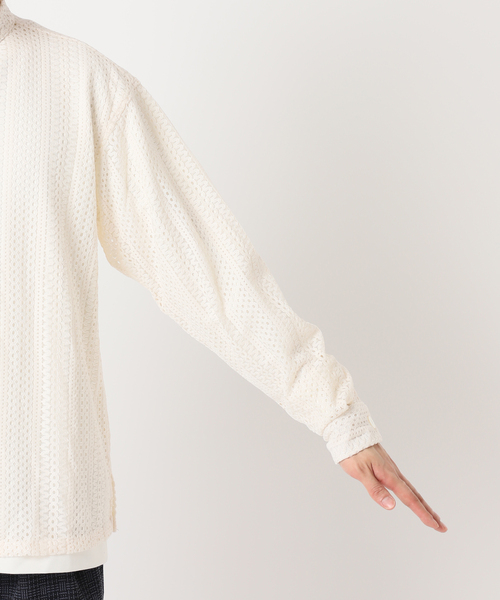 417 EDIFICE(フォーワンセブンエディフィス)の「モールレーススクエアシャツ(シャツ/ブラウス・メンズ・ホワイト/ネイビー/イエロー・MEDIUM/LARGE)」の20枚目の写真