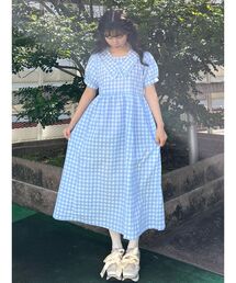 merry jenny | flowerギンガムワンピース(ワンピース)