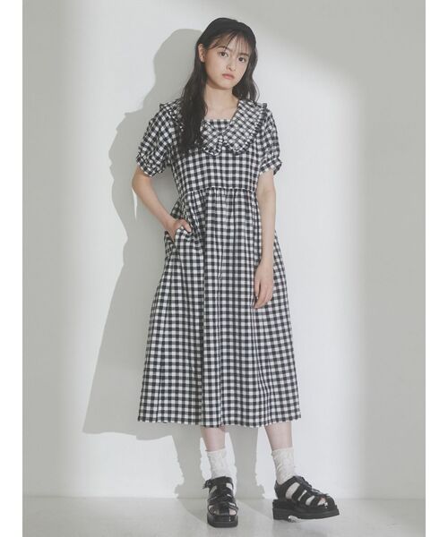 merry jenny（メリージェニー）の「flowerギンガムワンピース（ワンピース・レディース・ブラック/ピンク/ブルー・FREE）」の20枚目の写真