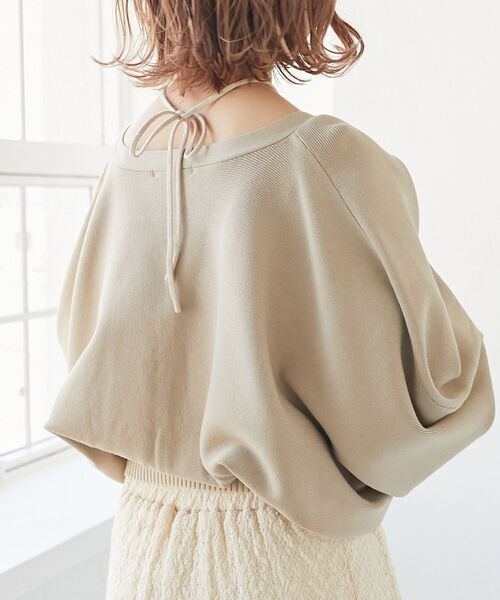 MAJESTIC LEGON（マジェスティックレゴン）の「チェーン付きショートニットボレロ（カーディガン/ボレロ・レディース・アイボリー/ベージュ/ブラック/サンドベージュ・MEDIUM）」の20枚目の写真