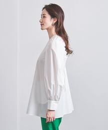 新品　UNITED ARROWS バックシャーリング チュニック ブラウス UNITED ARROWS（ユナイテッドアローズ）の「バックシャーリング