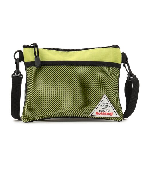 SHOO・LA・RUE（シューラルー）の「◆配色サコッシュ（ショルダーバッグ・キッズ・黄緑系/ライトパープル・00）」の4枚目の写真