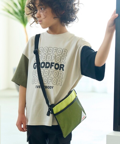 SHOO・LA・RUE（シューラルー）の「◆配色サコッシュ（ショルダーバッグ・キッズ・黄緑系/ライトパープル・00）」の15枚目の写真