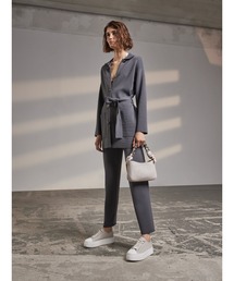 ARMANI EXCHANGE | 【A|X アルマーニ エクスチェンジ】ウエストリボン付き　ニットシャツジャケット(その他アウター)