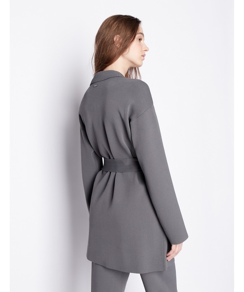 ARMANI EXCHANGE(アルマーニエクスチェンジ)の「【A|X アルマーニ エクスチェンジ】ウエストリボン付き ニットシャツジャケット(その他アウター・レディース・チャコールグレー・X-SMALL/MEDIUM/LARGE/SMALL)」の3枚目の写真