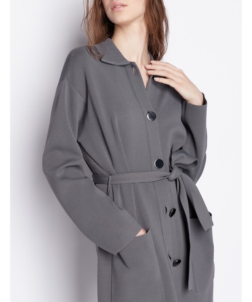 ARMANI EXCHANGE(アルマーニエクスチェンジ)の「【A|X アルマーニ エクスチェンジ】ウエストリボン付き ニットシャツジャケット(その他アウター・レディース・チャコールグレー・X-SMALL/MEDIUM/LARGE/SMALL)」の5枚目の写真