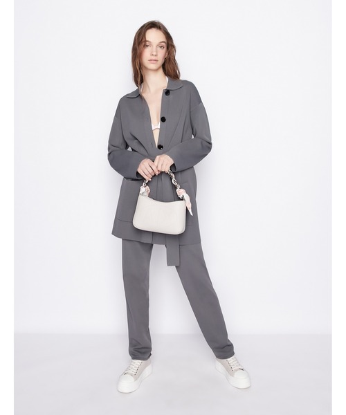 ARMANI EXCHANGE(アルマーニエクスチェンジ)の「【A|X アルマーニ エクスチェンジ】ウエストリボン付き ニットシャツジャケット(その他アウター・レディース・チャコールグレー・X-SMALL/MEDIUM/LARGE/SMALL)」の6枚目の写真