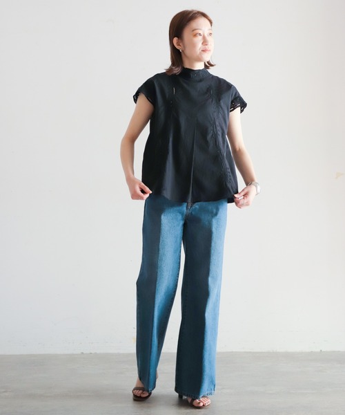 NOMBRE IMPAIR(ノンブルアンペール)の「インドネシア刺繍 フレンチブラウス(シャツ/ブラウス・レディース・ブラック/ホワイト・FREE)」の8枚目の写真