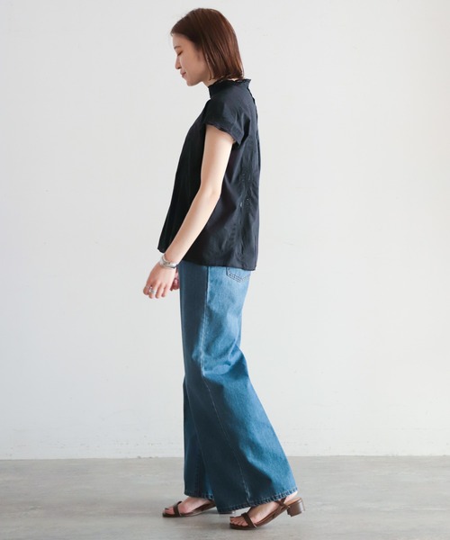 NOMBRE IMPAIR(ノンブルアンペール)の「インドネシア刺繍 フレンチブラウス(シャツ/ブラウス・レディース・ブラック/ホワイト・FREE)」の9枚目の写真