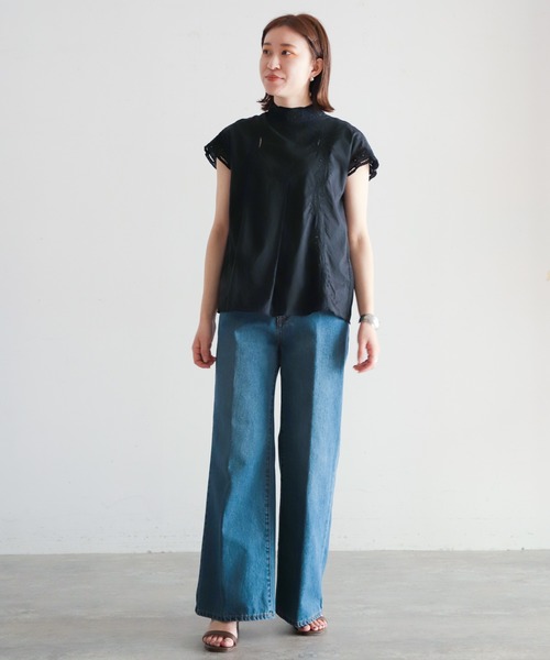 NOMBRE IMPAIR(ノンブルアンペール)の「インドネシア刺繍 フレンチブラウス(シャツ/ブラウス・レディース・ブラック/ホワイト・FREE)」の12枚目の写真