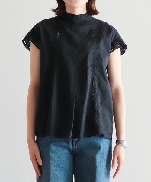 NOMBRE IMPAIR(ノンブルアンペール)の「インドネシア刺繍 フレンチブラウス(シャツ/ブラウス・レディース・ブラック/ホワイト・FREE)」の13枚目の写真