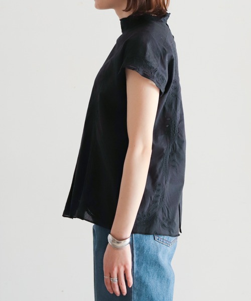 NOMBRE IMPAIR(ノンブルアンペール)の「インドネシア刺繍 フレンチブラウス(シャツ/ブラウス・レディース・ブラック/ホワイト・FREE)」の14枚目の写真