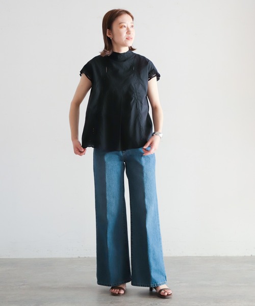 NOMBRE IMPAIR(ノンブルアンペール)の「インドネシア刺繍 フレンチブラウス(シャツ/ブラウス・レディース・ブラック/ホワイト・FREE)」の11枚目の写真