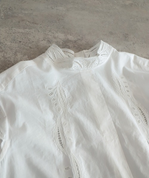 NOMBRE IMPAIR(ノンブルアンペール)の「インドネシア刺繍 フレンチブラウス(シャツ/ブラウス・レディース・ブラック/ホワイト・FREE)」の17枚目の写真